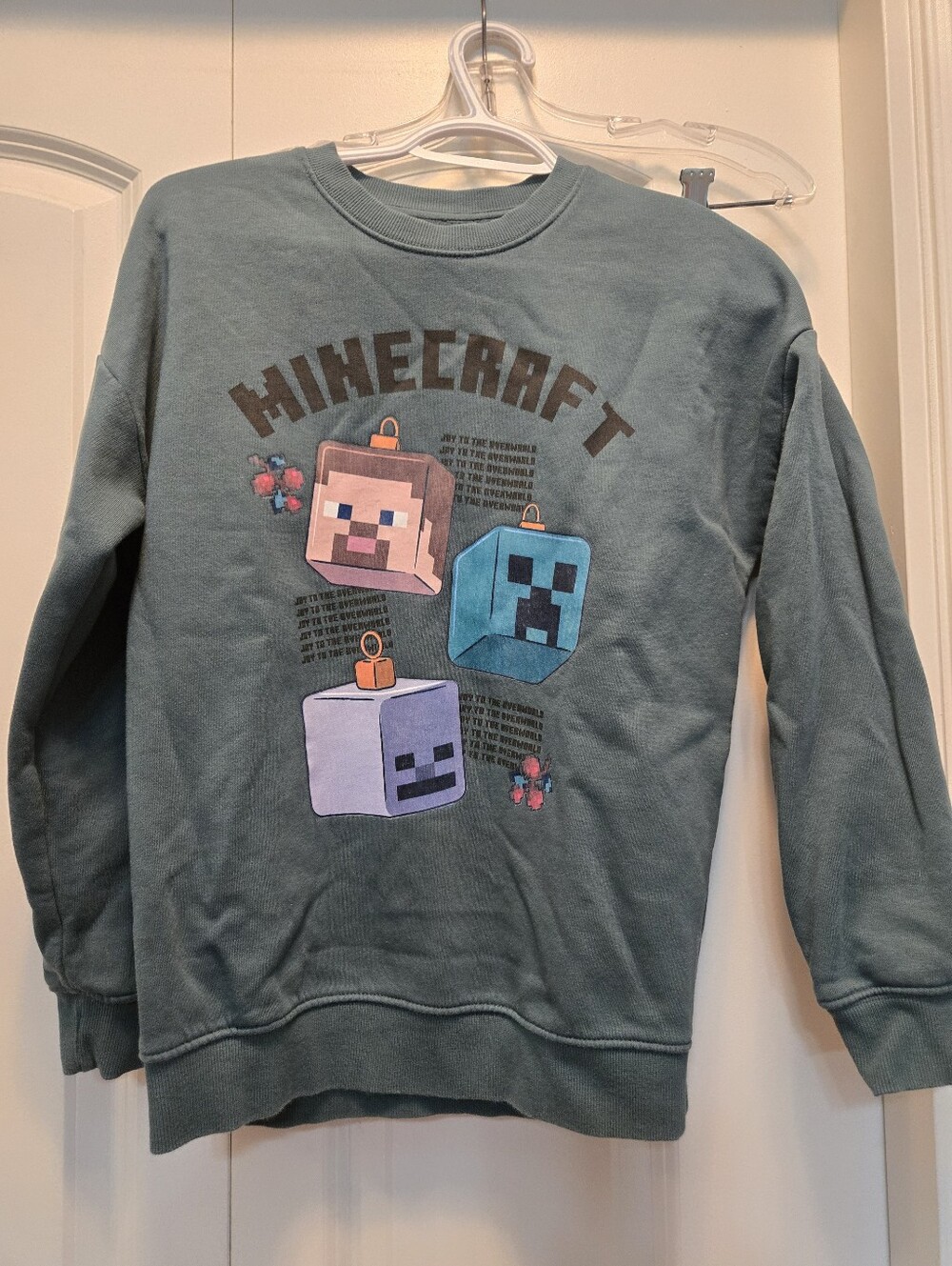 Mindcraft Green Graphic Crewneck Sweater